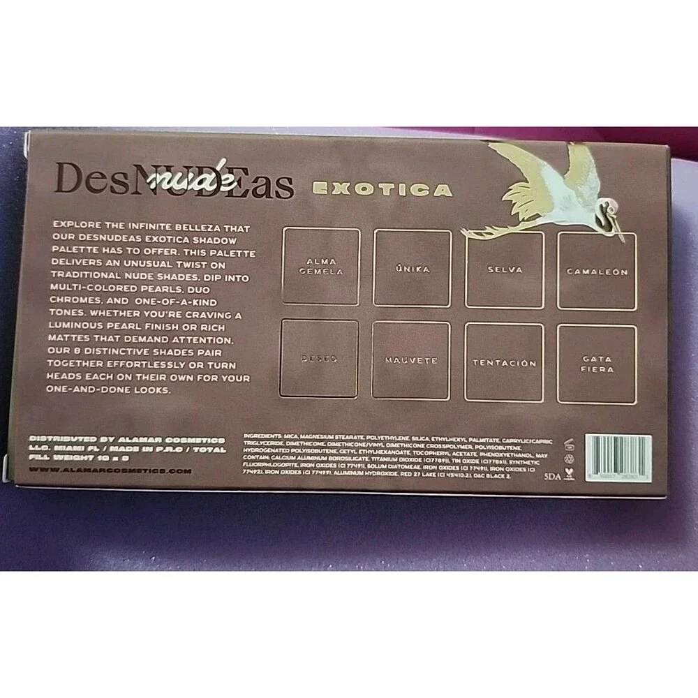 Alamar Cosmetics Desnude-Las Exotica Pressed Pigment Eyeshadow Palette Makeup